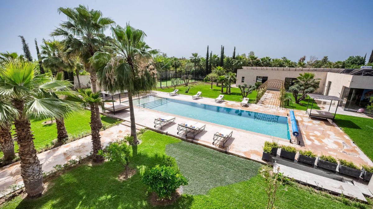 3 vue du haut piscine marrakech